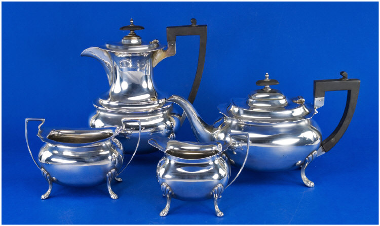 Appraisal: Piece Silver Teaset Fully Hallmarked For Sheffield Z Makers Mark