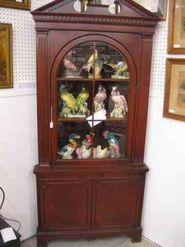 Appraisal: Mahogany Corner Cabinet glass door above lower doors '' tall