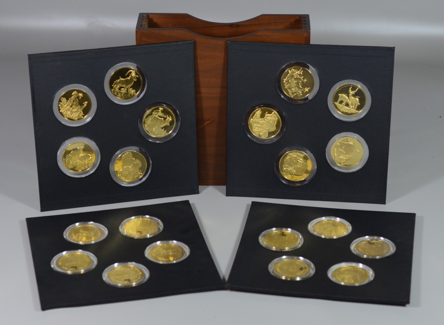 Appraisal: K Gold Electroplate on Sterling Medallions by Anthony Jones East