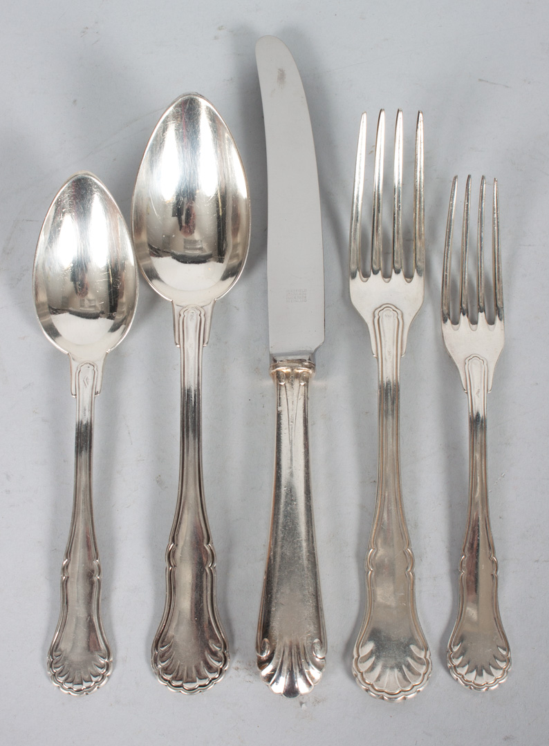 Appraisal: Hippolyte Thomas silver -pc partial flatware set Paris circa -