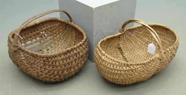 Appraisal: Lot two th c baskets Imperfections