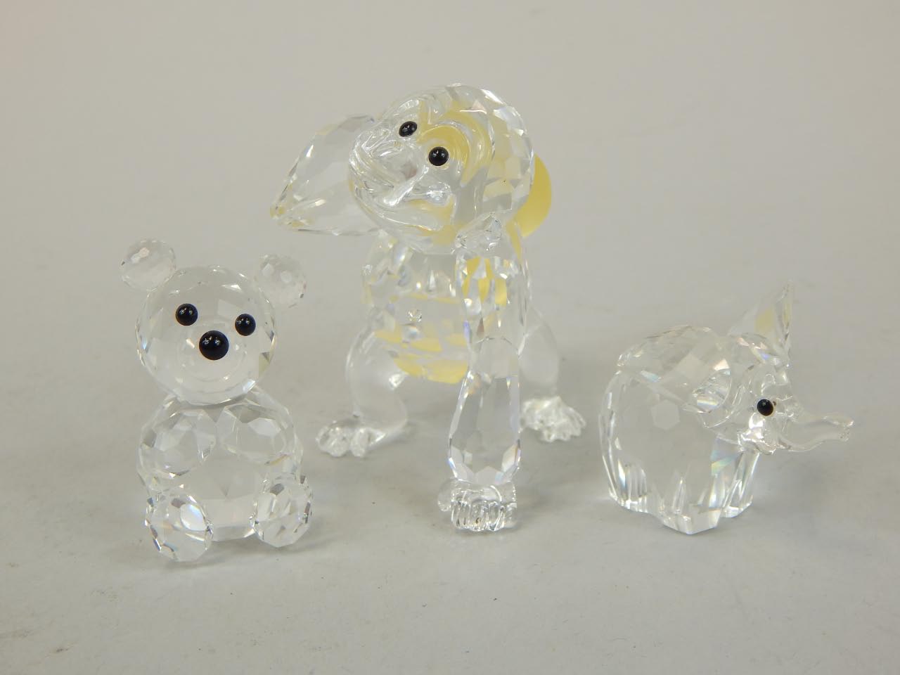 Appraisal: Various Swarovski and similar ornaments comprising monkey cm high bear