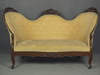 Appraisal: SOFA - VICTORIAN ROSEWOOD SOFA WITH TRIPLE CARVED CRESTS SWEPT