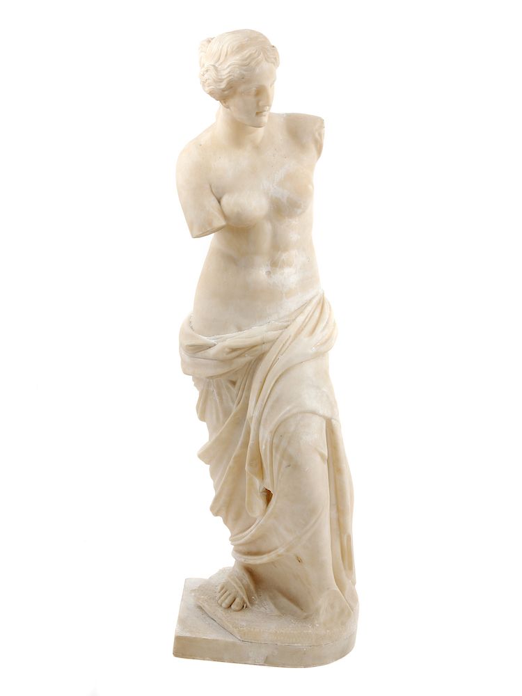 Appraisal: An Alabaster Figure of Venus Height inc An Alabaster Figure