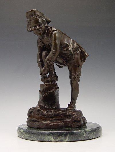 Appraisal: COINCHON Jacques Antoine French - Young Skater Bronze signed Height