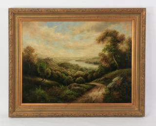 Appraisal: Early th c O c landscape signed w Early th