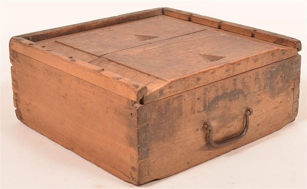 Appraisal: Lancaster of Berks County Walnut Butter Box th Century Lancaster