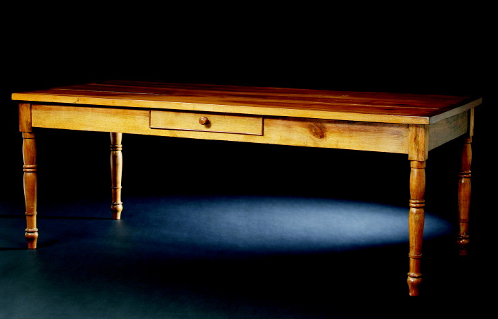 Appraisal: French Provincial Fruitwood Refectory Table the banded rectangular top above