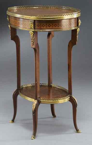 Appraisal: Napoleon III ormolu and marquetry side table the upper and