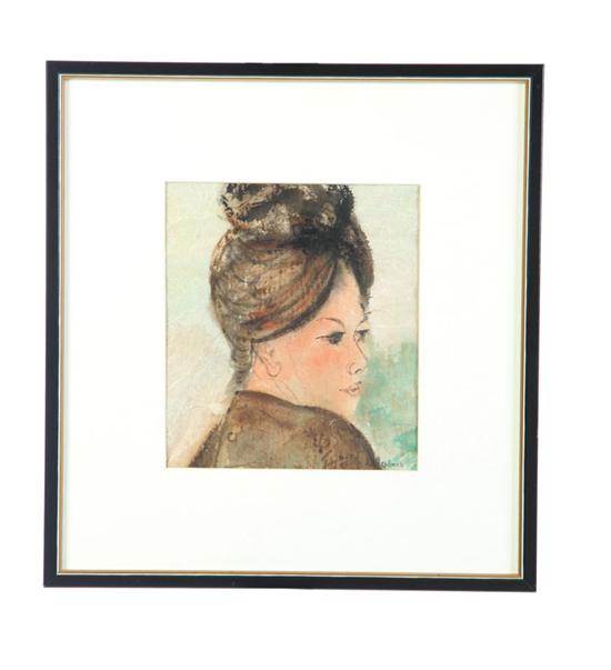 Appraisal: TWO PORTRAITS BY BETTY BREIDENBACH TH CENTURY Watercolor on paper