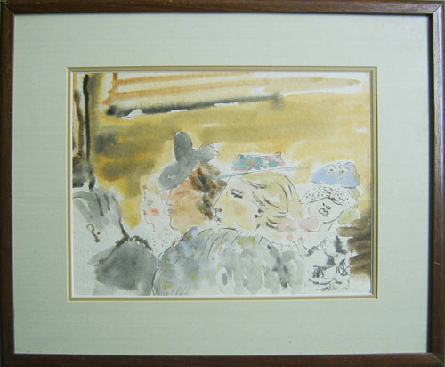 Appraisal: Paul Wieghardt American - watercolor figural study unsigned x Provenance