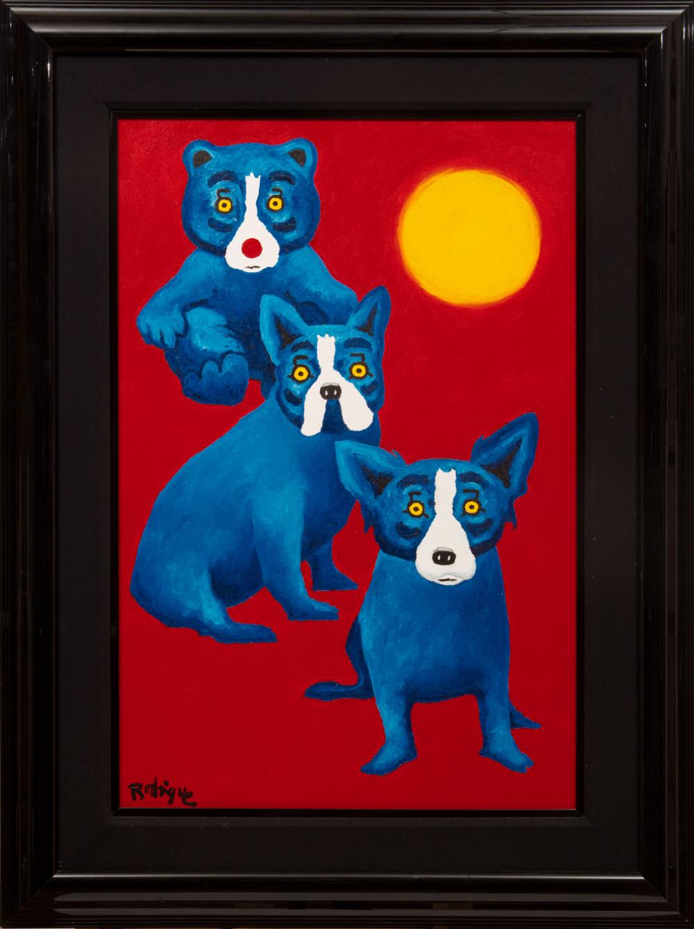 Appraisal: George Rodrigue American Louisiana - The Three Musketeers acrylic on