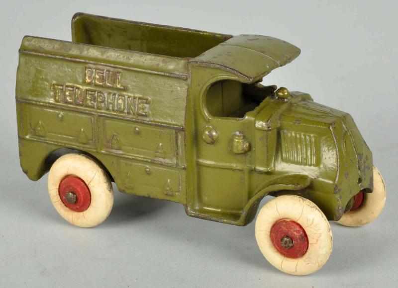 Appraisal: Cast Iron Hubley Bell Telephone Truck Toy Description American Medium