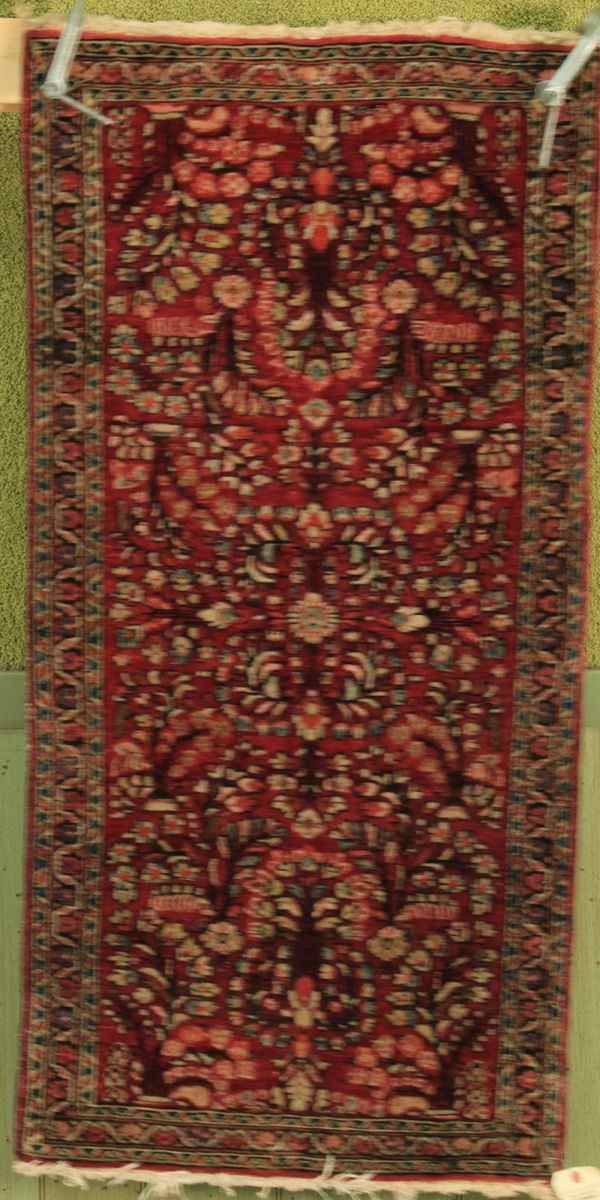 Appraisal: ORIENTAL RUG SAROUK MAT ' x ' '' Dark crimson