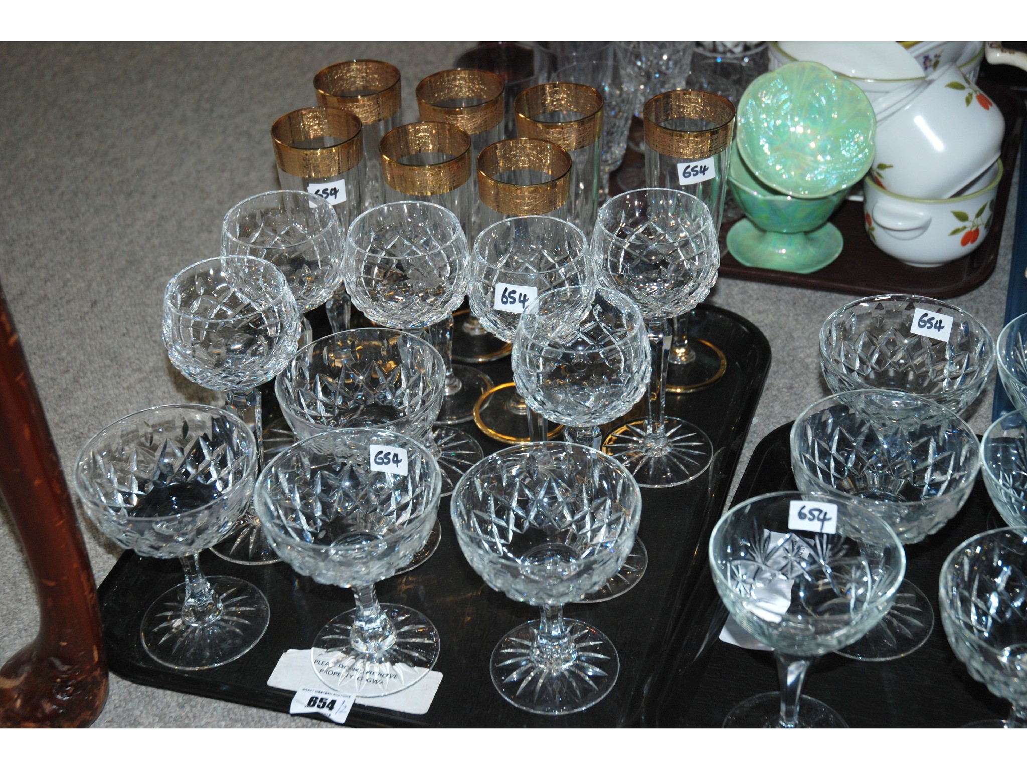 Appraisal: Assorted glass and crystal drinking glasses