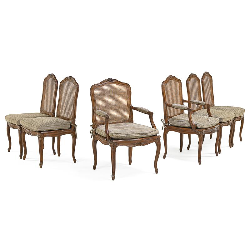 Appraisal: LOUIS XV STYLE DINING CHAIRS Condition Report