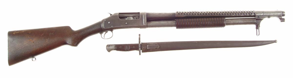 Appraisal: WINCHESTER MODEL TRENCH GUN W BAYONET HAND GUARD SN Cal