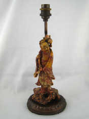 Appraisal: A Chinese electric table lamp in the form of a