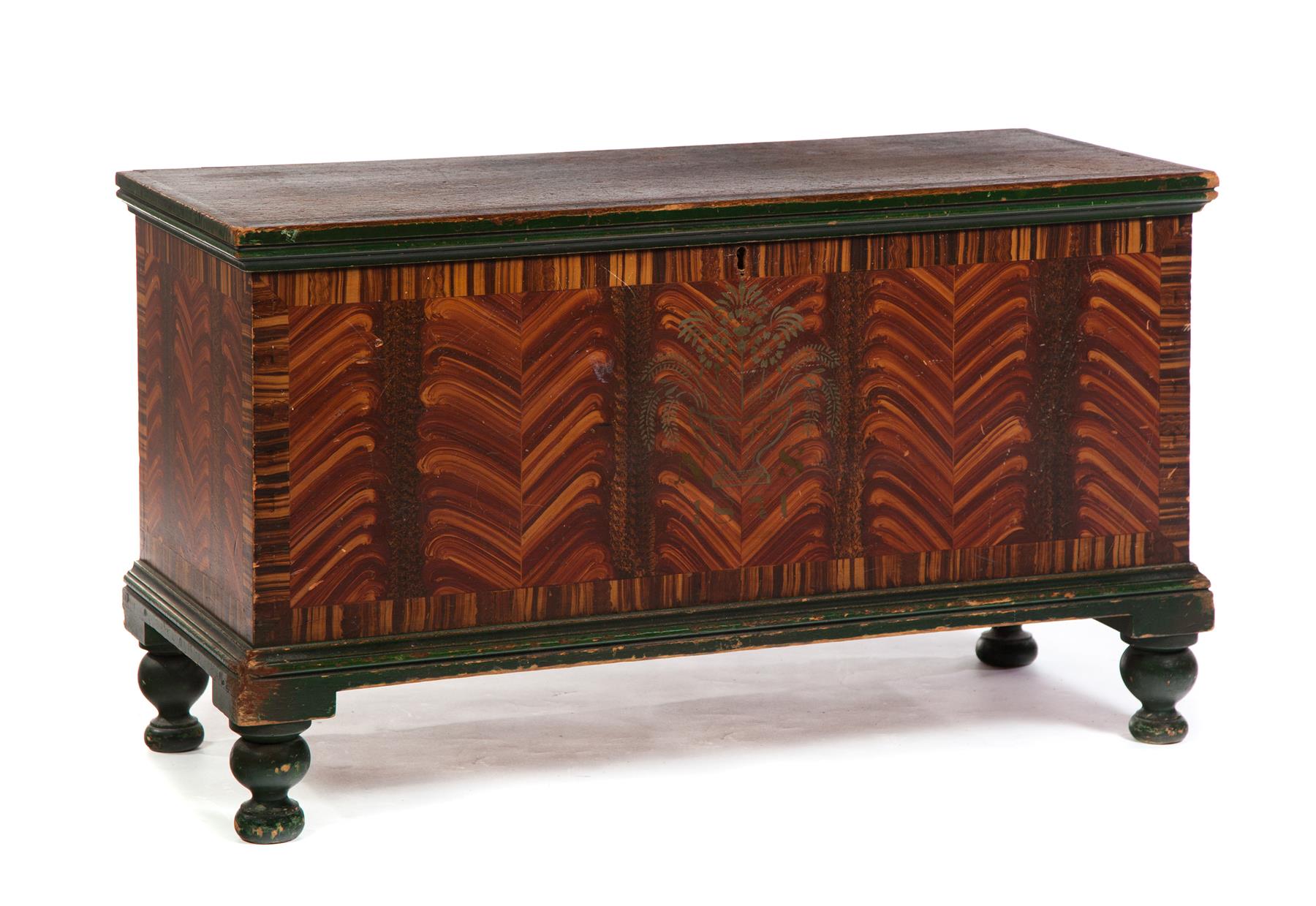 Appraisal: OHIO DECORATED BLANKET CHEST BY JACOB WERREY - Fulton County