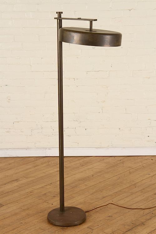 Appraisal: FLIP TOP BRASS FLOOR LAMP KURT VERSON A flip top