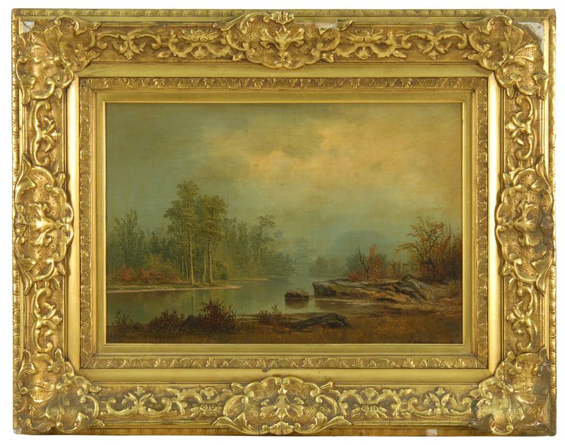 Appraisal: JOHN OLSON HAMMERSTADAmerican - River landscape Signed lower right J