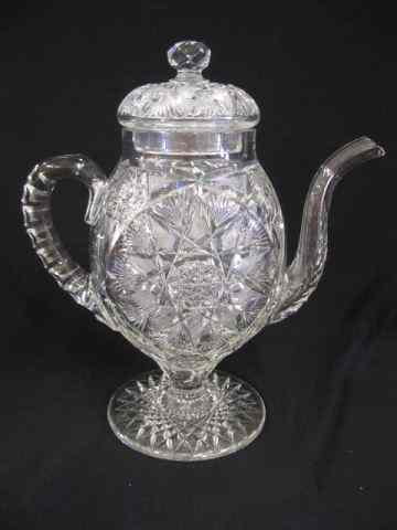 Appraisal: Rare Cut Blass Coffeepot brilliant periodattributed to Meriden outstanding excellent