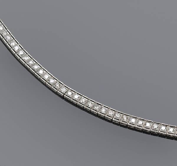 Appraisal: A diamond bracelet estimated total diamond weight carats mounted in