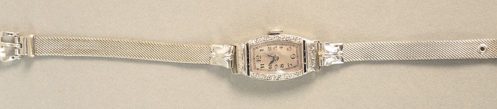 Appraisal: Bulova K white gold ladies vintage wristwatch Bulova K white