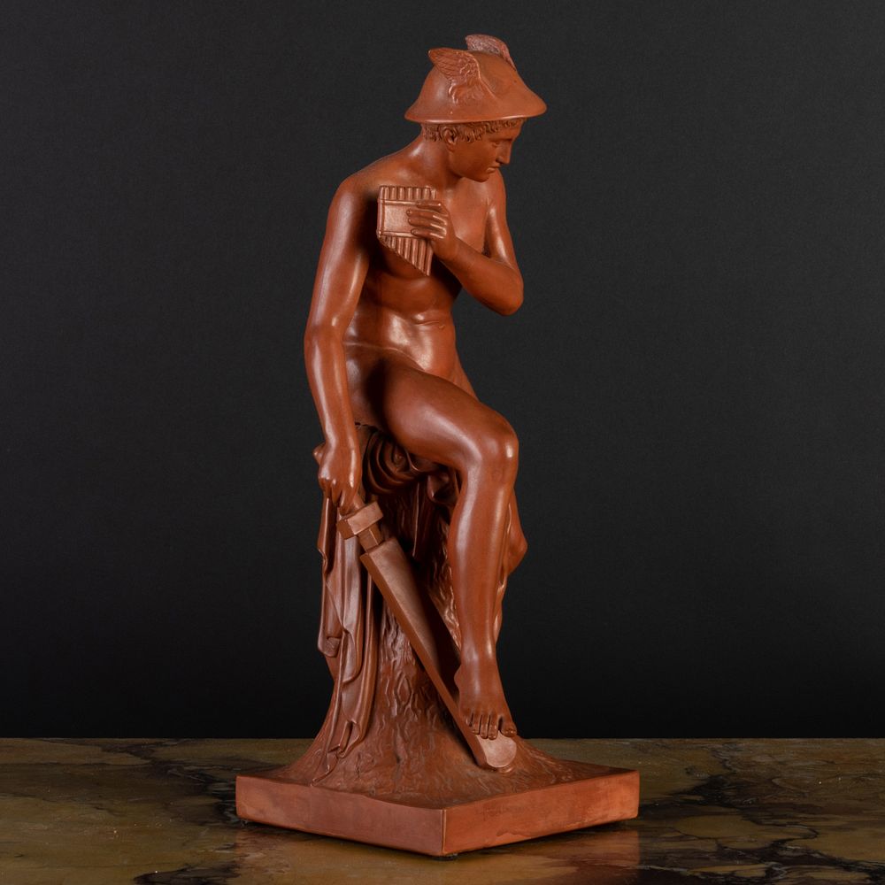 Appraisal: Danish P Ipsen Terracotta Model of Mercury Impressed mark and