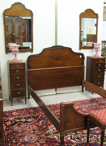 Appraisal: TWELVE PIECE WALNUT BEDROOM SET Louis XVI Revival American c