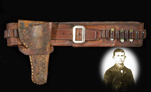 Appraisal: A western holster and three cartridges taken from Grat Dalton