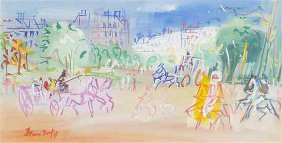 Appraisal: Jean Dufy French - Les Cavaliers Au Bois De Boulogne