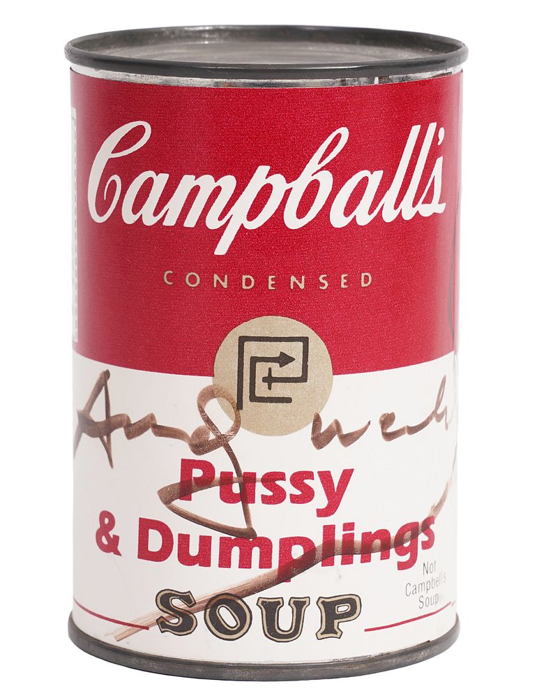 Appraisal: Andy Warhol 'Pussy Dumplings Campball's' Soup Andy Warhol America -