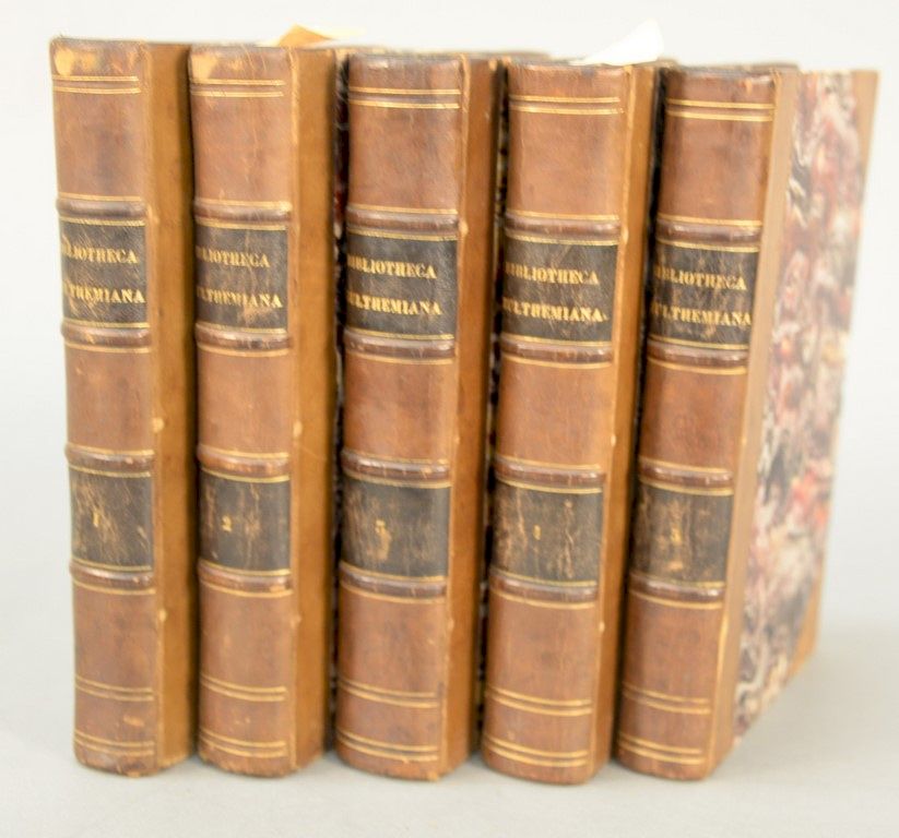 Appraisal: Five volumes Bibliotheca Hulthemiana Catalogue Methodique J Poelman Provenance Estate