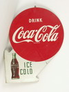 Appraisal: COCA-COLA - Circa tin litho double sided wall mounted Coca-Cola