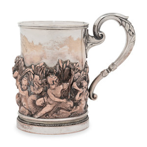 Appraisal: An English Silver-Plate Drinking Mug Mappin Brothers London th Century