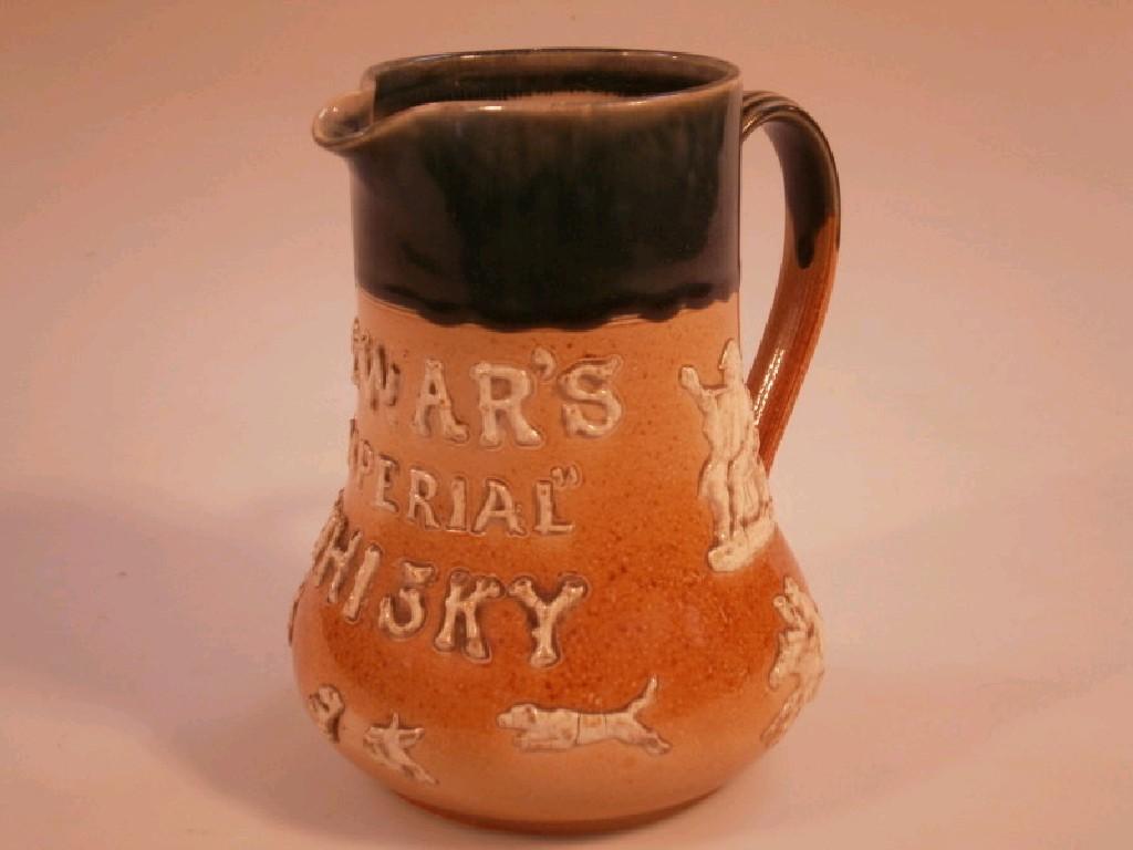 Appraisal: Royal Doulton stoneware Dewar's 'Imperial' whisky jug with toping and