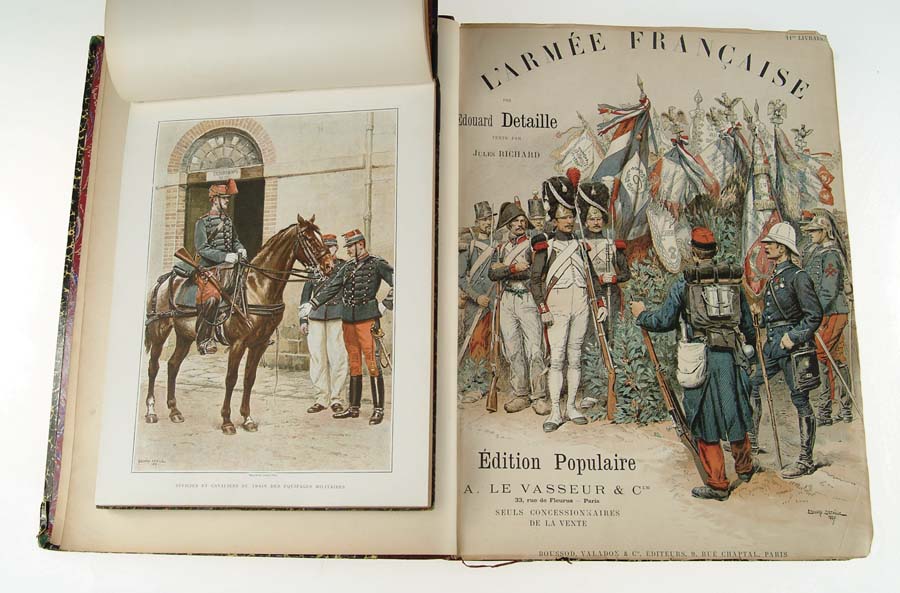 Appraisal: LARMEE FRANCAISE Detaille Edouard Paris Large folio in half leather