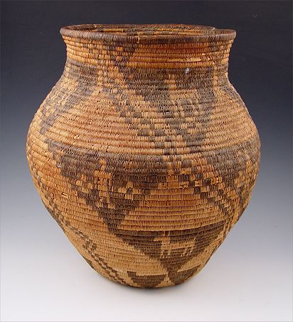 Appraisal: SOUTHWEST NATIVE AMERICAN APACHE OLLA WEDDING BASKET Circa 's to