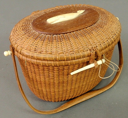 Appraisal: - Rare Nantucket lightship basket signed Jose Formoso Reyes Made