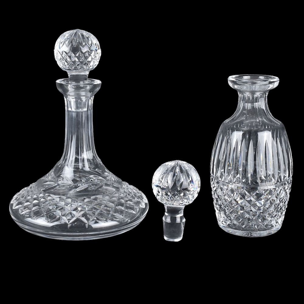 Appraisal: Two Crystal Decanters Two Crystal Decanters One signed Waterford the