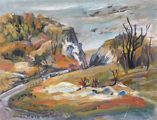 Appraisal: Marion Huse American - Mountain Road Late November oil on