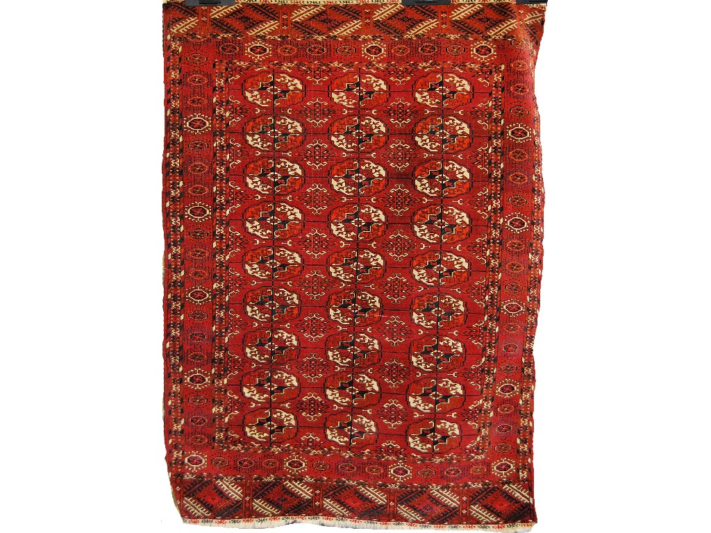 Appraisal: Turkoman small fine Tekke rug circa