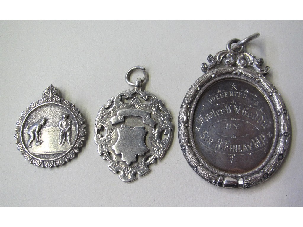 Appraisal: Lot comprising three assorted silver medals