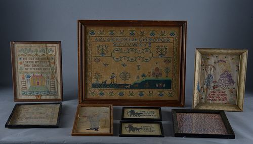 Appraisal: NEEDLE WORK SAMPLERS AND OTHERSvintage samplers from to mid th