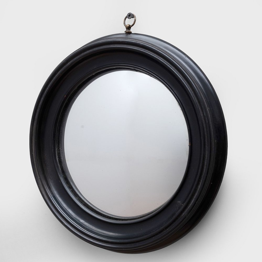 Appraisal: Group of Seven English Convex and Cut Glass Mirrors The