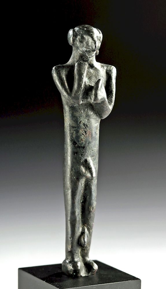 Appraisal: Syro-Hittite Copper Standing Figure Ancient Near East Syria Syro-Hittite ca