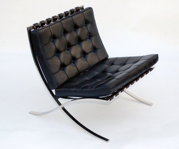 Appraisal: Barcelona chair by Mies Van Der Rohe by Knoll Polished