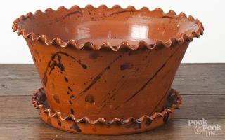 Appraisal: Massive Breininger redware planter '' h '' w