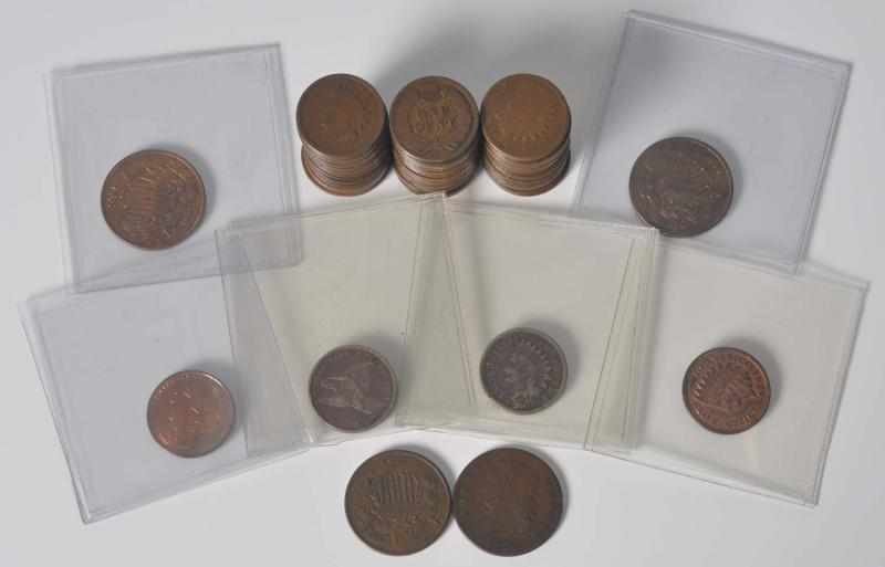 Appraisal: Lot of Indian Head Pennies Description Also includes Flying Eagle